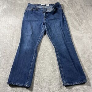 GAP Jeans Ankle‎ Boot Cut Blue Denim Stretch Straight 14 Outdoorsy Preppy Casual
